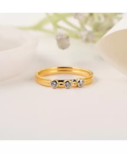 925 Sterling Silver Ring, 3 Round CZ Ring, Bezel Cut Round CZ Engagement Ring, Three Stone Ring, Promise Ring, Gift for her, Stacking Ring | Save 33% - Rajasthan Living