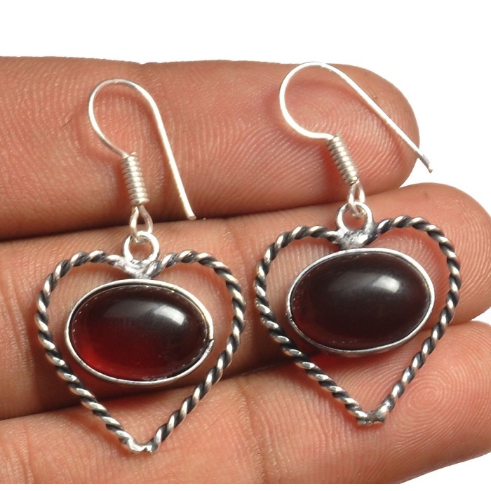 Garnet Earring 925 Sterling Silver Plated Earring Jewelry E-8314 | Save 33% - Rajasthan Living 5