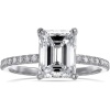 Emerald Cut Diamond Engagement Ring Emerald Cut Halo Solitaire Ring Emerald Cut Diamond Simulant Engagement Ring Bridal Wedding Promise Ring | Save 33% - Rajasthan Living 17