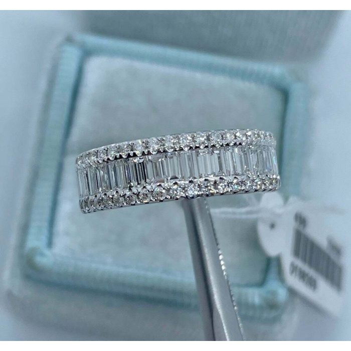 Wedding Band Half Eternity Band Baguette CZ Diamond Ring Round Stacking Matching Band Gift for Her Gorgeous Sparkling Art Deco Diamond Band | Save 33% - Rajasthan Living 5