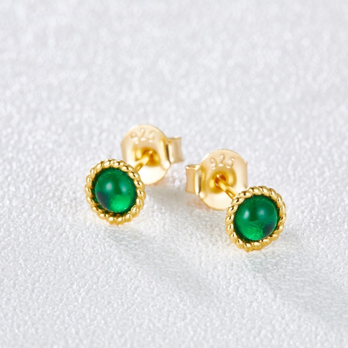 Fashion 925 sterling silver Green spinel Gemstone Earrings Handmade Gold Plating Earrings For Women Jewelry | Save 33% - Rajasthan Living 7