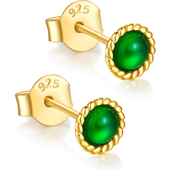 Fashion 925 sterling silver Green spinel Gemstone Earrings Handmade Gold Plating Earrings For Women Jewelry | Save 33% - Rajasthan Living 8