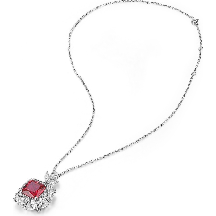 Fashion Cubic Zirconia Jewelry Wholesale Ruby Pendant Ladies Gemstone Necklace | Save 33% - Rajasthan Living 7