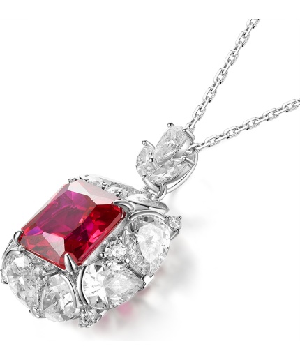 Fashion Cubic Zirconia Jewelry Wholesale Ruby Pendant Ladies Gemstone Necklace | Save 33% - Rajasthan Living 3