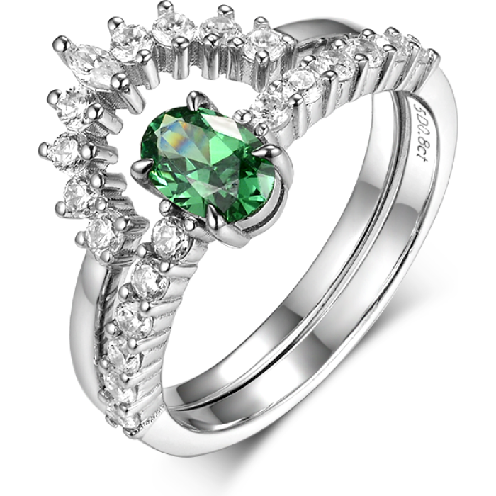 New Engagement Jewelry Wholesale S925 Ladies Stone Ring Zambian Emerald Ring | Save 33% - Rajasthan Living 7