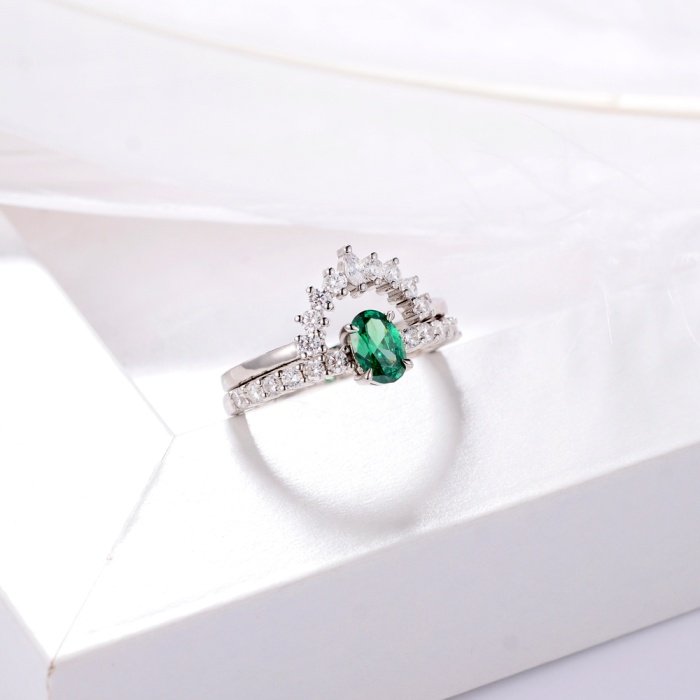 New Engagement Jewelry Wholesale S925 Ladies Stone Ring Zambian Emerald Ring | Save 33% - Rajasthan Living 8