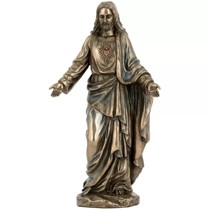Jesus Christ with Open Hands Blessing Posture Showpiece Gift Christmas-Height-8 Inches | Save 33% - Rajasthan Living 5