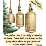 HIGHBIX Set of 3 Giant Harmony Cow Bells Large Vintage Handmade Rustic Lucky Christmas Bells On Rope | Save 33% - Rajasthan Living 14