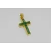Cross 925 Sterling Silver Necklace, Gold Platted, Emerald Pendant Jesus Pendants, Christian Religious Jesus Crucifix Gift,Christmas Gift | Save 33% - Rajasthan Living 11