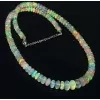 AAA Welo Fire Ethiopian Opal 3 to 8 mm Smooth Rondelle Beads Necklace | 16+2 Inches Sterling Silver Beaded Necklace CHRISTMAS OFFER | Save 33% - Rajasthan Living 10