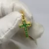 Cross 925 Sterling Silver Necklace, Gold Platted, Emerald Pendant Jesus Pendants, Christian Religious Jesus Crucifix Gift,Christmas Gift | Save 33% - Rajasthan Living 12