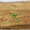 Cross 925 Sterling Silver Necklace, Gold Platted, Emerald Pendant Jesus Pendants, Christian Religious Jesus Crucifix Gift,Christmas Gift | Save 33% - Rajasthan Living 13