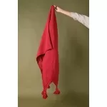 Red Christmas throw blanket, 100% cotton throw blanket, boho home decor, throw for living room, soft bohemian throw blanket, Christmas gift | Save 33% - Rajasthan Living 11
