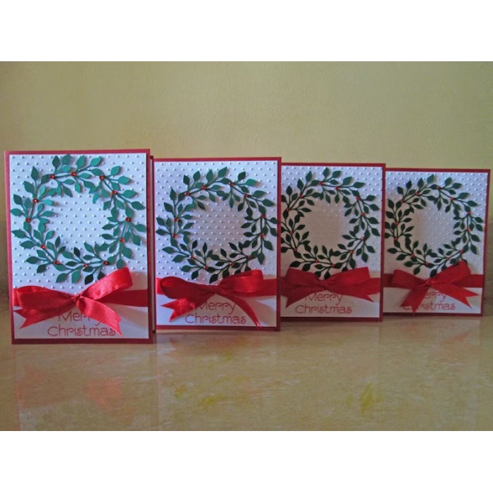 Wreath Christmas Cards – Embossed Christmas Card Sets – Holiday Cards – Boxed Christmas Cards – Holiday Card Set – Merry Christmas Card Sets | Save 33% - Rajasthan Living 6