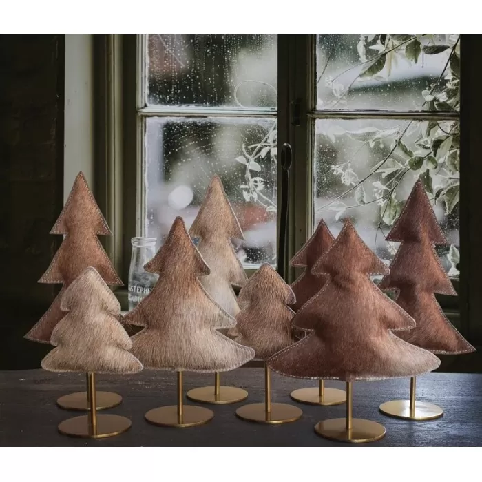 Holiday Handmade leather Christmas Trees | Christmas Ornament Table decoration | Xmas Gift | Farmhouse Christmas Decor | Save 33% - Rajasthan Living 5