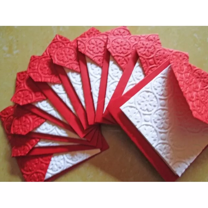 Christmas Mini Embossed Cards Set of 10/ Holiday Gift Tags, Thank You Cards/ Stationery Card Set/ Wedding favor tags/ Lunch Box Notes | Save 33% - Rajasthan Living 5