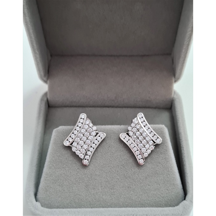 Moissanite Statement Earring 925 Sterling Silver Minimalist Ear Studs. | Save 33% - Rajasthan Living 8