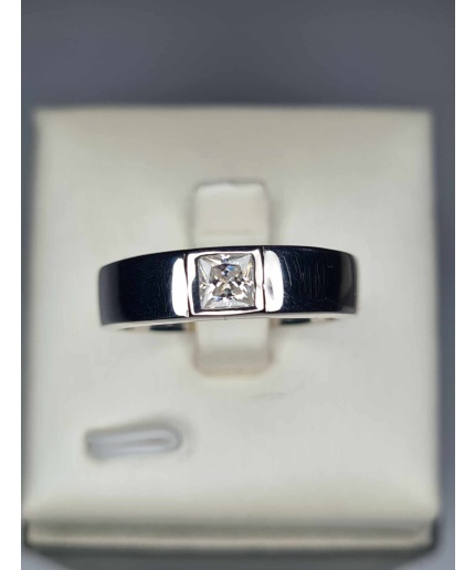 Square Moissanite Men’s Ring Band 925 Sterling Silver Promise Rings. | Save 33% - Rajasthan Living